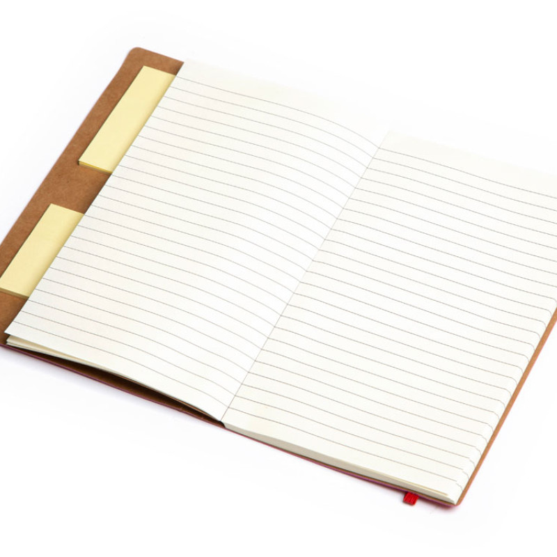 Блокнот с ручкой и набором стикеров А5 "Write and stick", красный