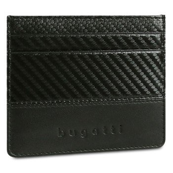 Портмоне для кредитных карт BUGATTI КОМЕТА | COMET, с защитой данных RFID, черное, натуральная воловья кожа, 10,2х0,2х8,2 см