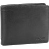 Портмоне BUGATTI ПЕРВЫЙ | PRIMO, чёрное, натуральная воловья кожа, 11,5х2х9,5 см