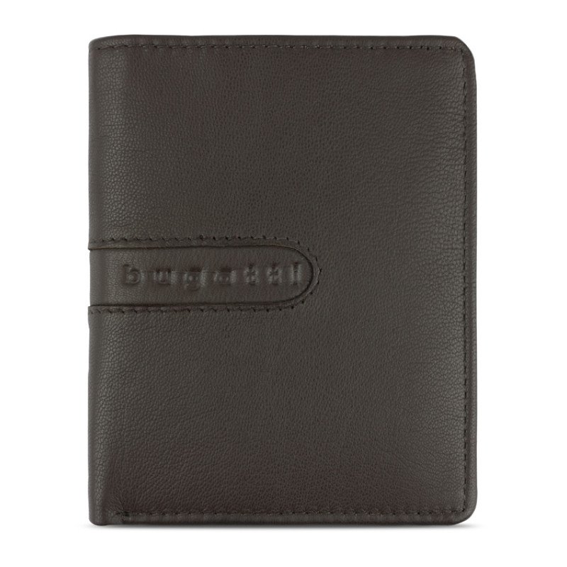 Портмоне BUGATTI ШЕДЕВР | BOMBA, с защитой данных RFID, коричневое, кожа козы/полиэстер, 10х2х12,5 см