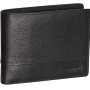 Портмоне BUGATTI АТЛАНТА | ATLANTA, чёрное, натуральная воловья кожа, 10,5х1х9 см