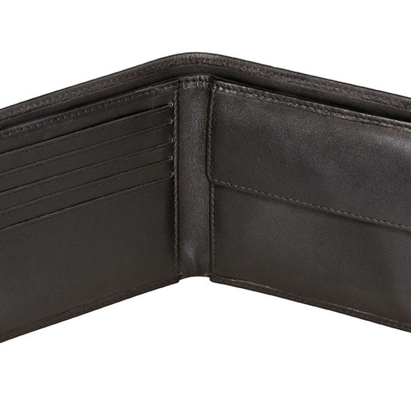 Портмоне BUGATTI АТЛАНТА | ATLANTA, чёрное, натуральная воловья кожа, 10,5х1х9 см