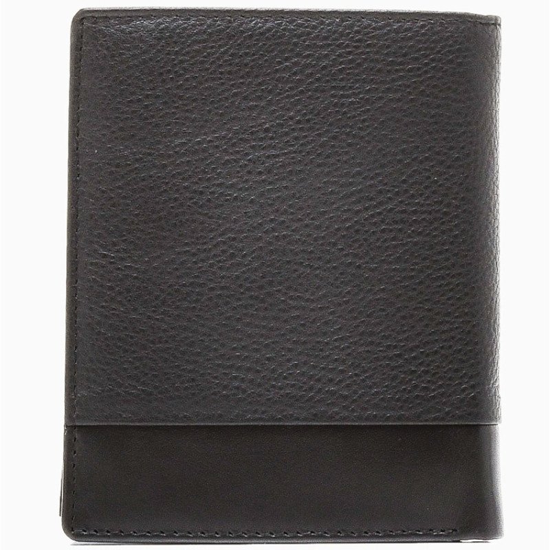 Портмоне BUGATTI АТЛАНТА | ATLANTA, чёрное, натуральная воловья кожа, 10,5х2х12,5 см