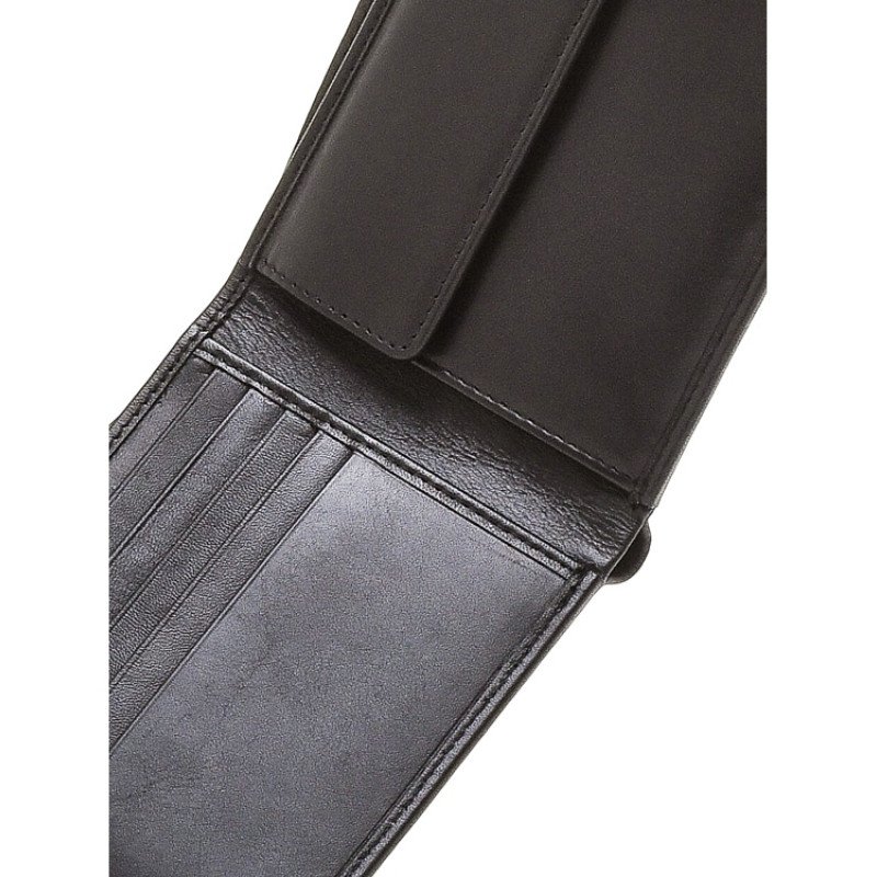 Портмоне BUGATTI АТЛАНТА | ATLANTA, чёрное, натуральная воловья кожа, 10,5х1х9 см