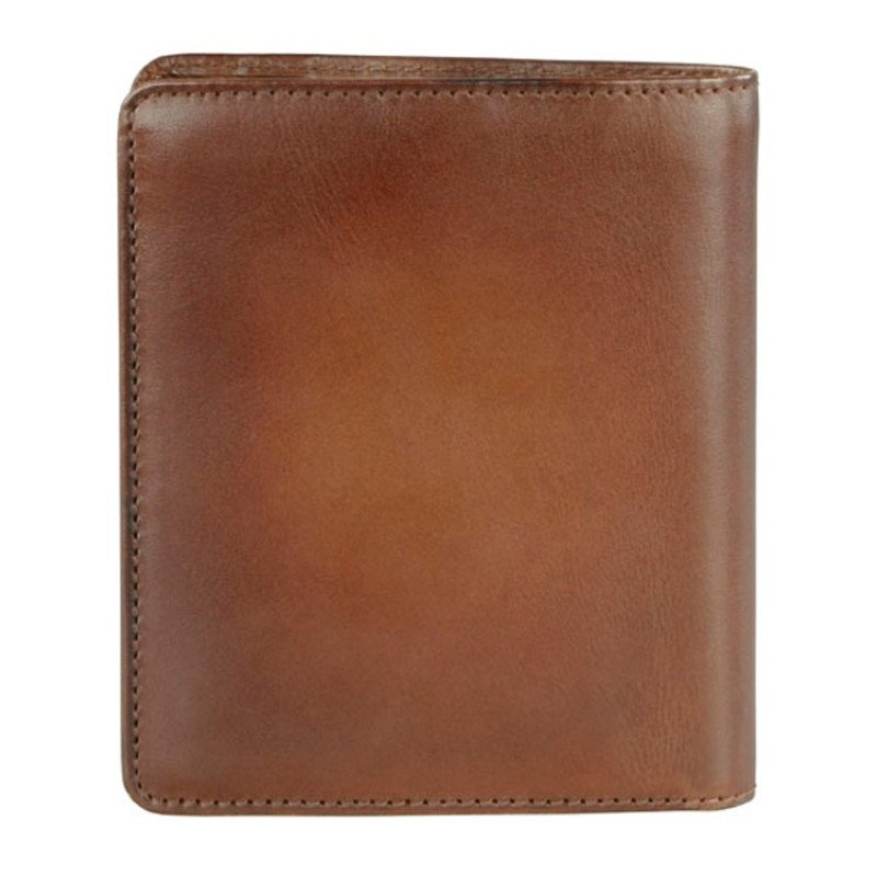 Портмоне BUGATTI ДОМ | DOMUS, с RFID защитой, коньячный цвет, натуральная воловья кожа, 10х2х12 см