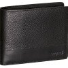 Портмоне BUGATTI АТЛАНТА | ATLANTA, чёрное, натуральная воловья кожа, 12,5х2х9,7 см