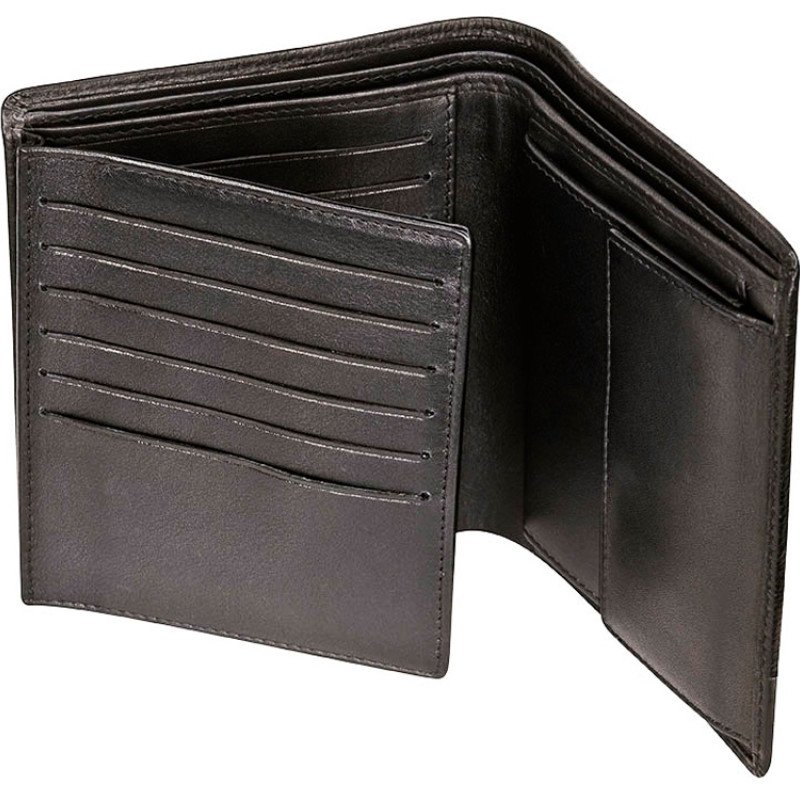 Портмоне BUGATTI АТЛАНТА | ATLANTA, чёрное, натуральная воловья кожа, 10,5х2х12,5 см