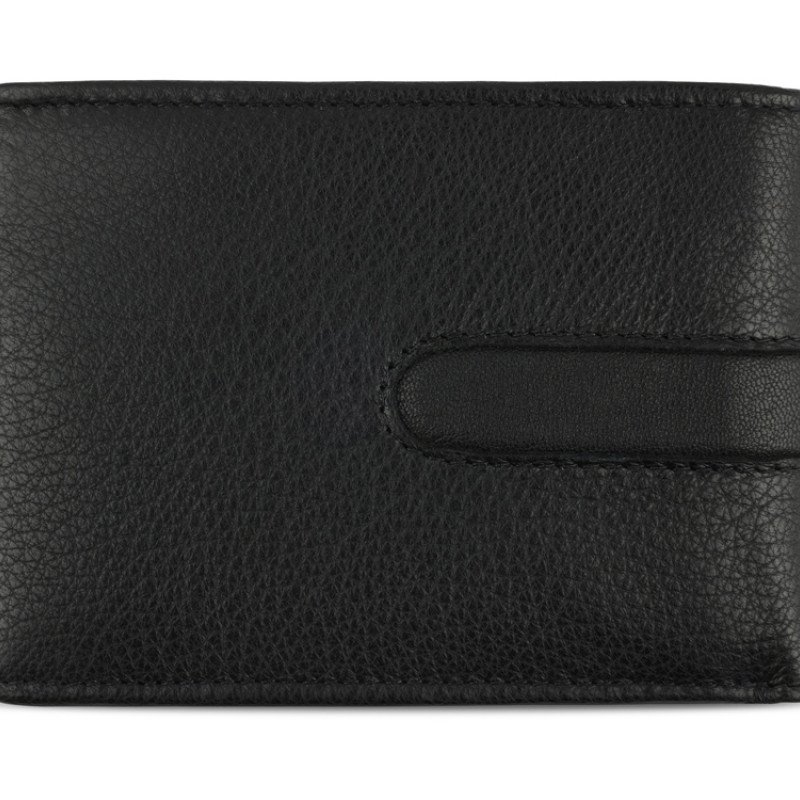 Портмоне BUGATTI ШЕДЕВР | BOMBA, с защитой данных RFID, чёрное, кожа козы/полиэстер, 12,5х2х9 см