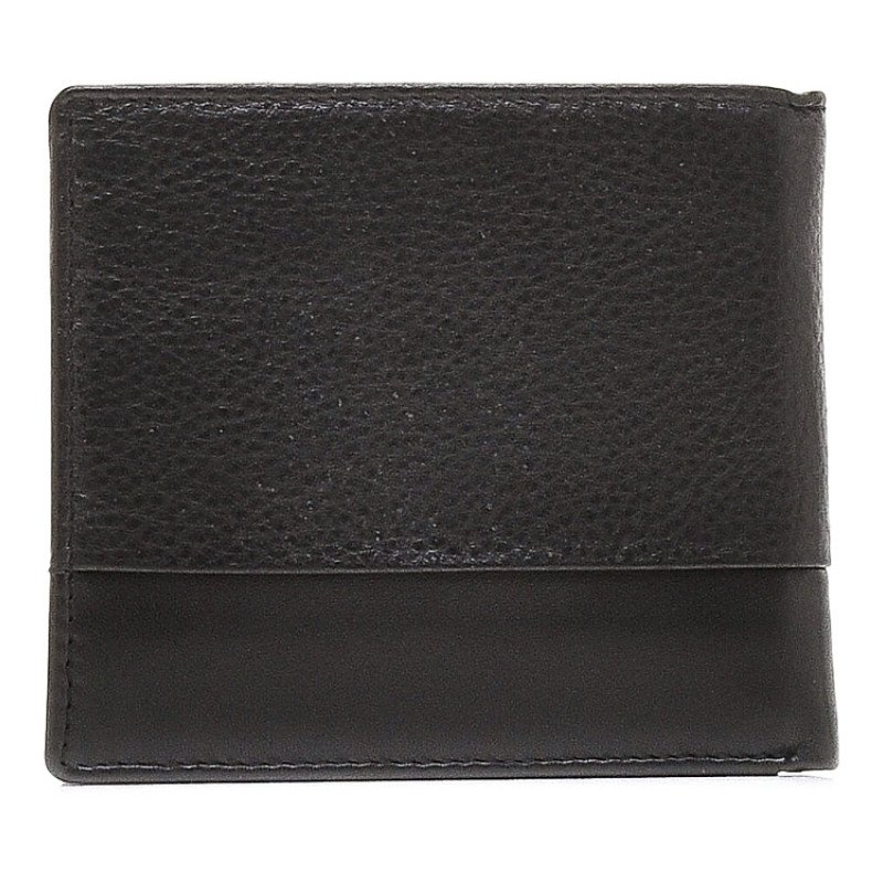 Портмоне BUGATTI АТЛАНТА | ATLANTA, чёрное, натуральная воловья кожа, 10,5х1х9 см