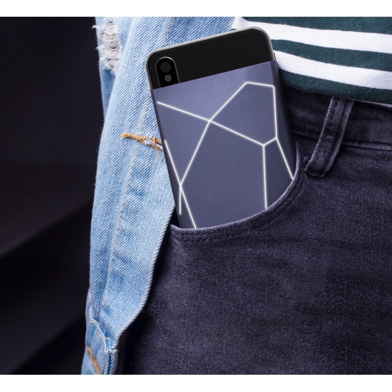 Портативное беспроводное зарядное устройство "Geo Wireless", 5000 mAh, черный