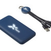 Набор из внешнего акуумулятора и универсального кабеля с подсветкой лого «Reserve LED», 10000mAh, темно-синий