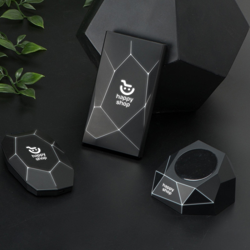 Портативное беспроводное зарядное устройство "Geo Wireless", 5000 mAh, черный