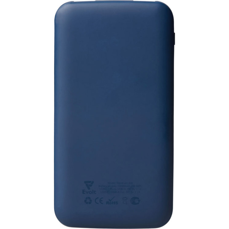 Набор из внешнего акуумулятора и универсального кабеля с подсветкой лого «Reserve LED», 10000mAh, темно-синий