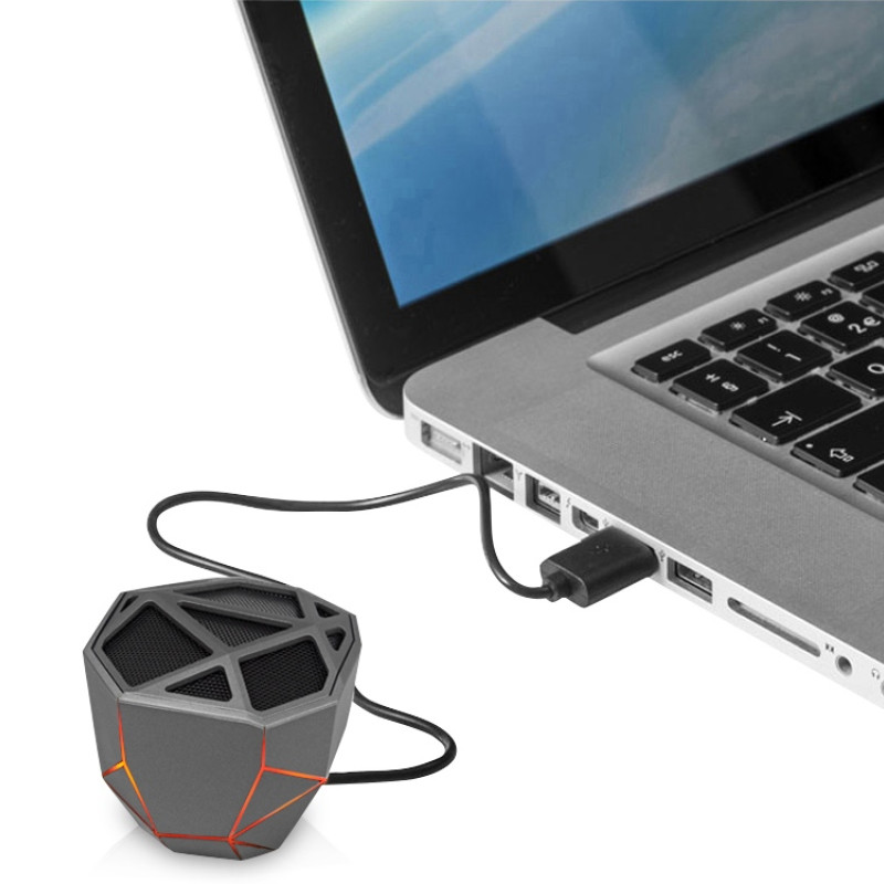 Портативная колонка «Geo», 5 цветов подсветки Портативная колонка «Geo», 5 цветов подсветки