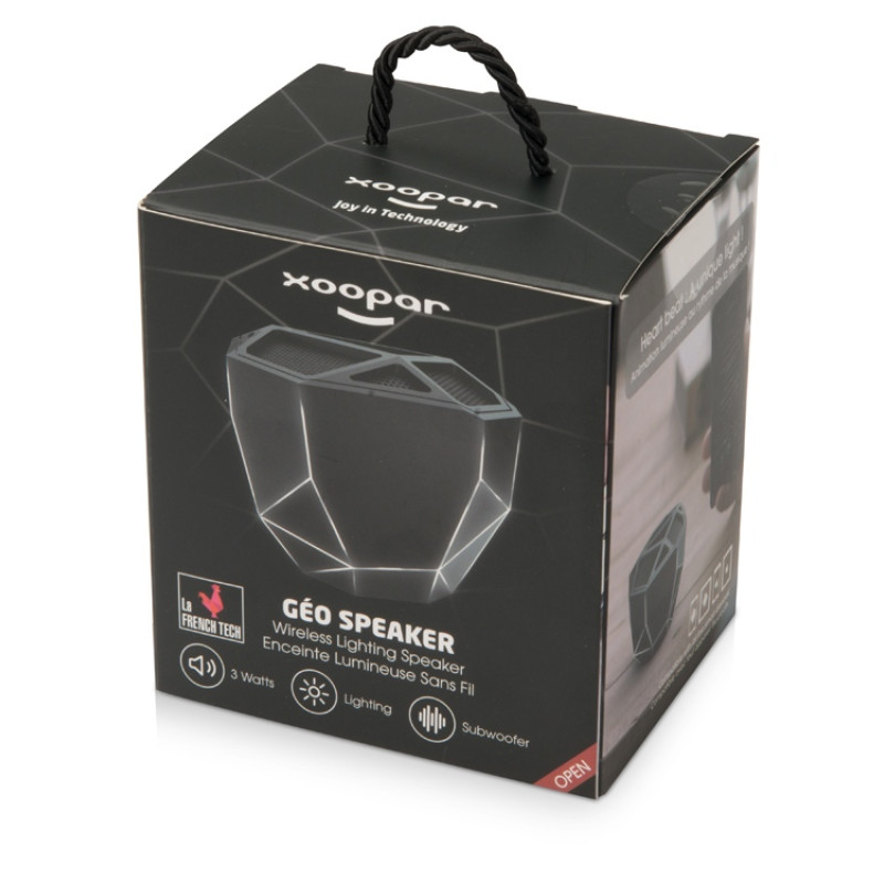 Портативная колонка «Geo», 5 цветов подсветки Портативная колонка «Geo», 5 цветов подсветки