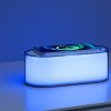 Ночник с беспроводной зарядкой и RGB подсветкой "Miracle", 15 Вт, белый Ночник с беспроводной зарядкой и RGB подсветкой "Miracle", 15 Вт, белый