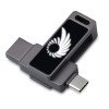 Флешка 32 ГБ USB Type-C и USB 3.0 с подсветкой лого «Спинлайт»