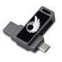 Флешка 32 ГБ USB Type-C и USB 3.0 с подсветкой лого «Спинлайт»