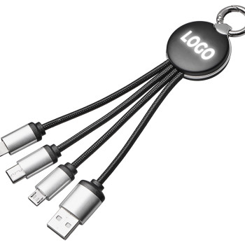 Кабель 3-в-1 с подсветкой лого «Ion mini»