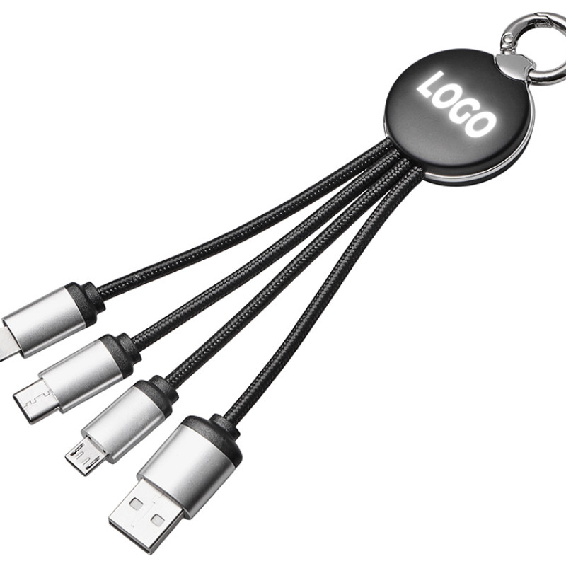 Кабель 3-в-1 с подсветкой лого «Ion mini»