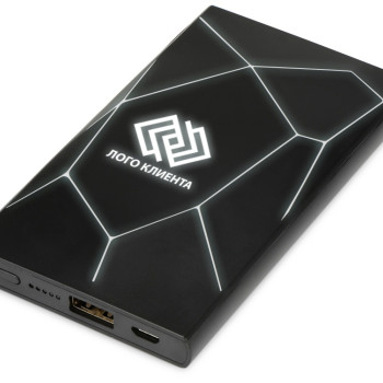 Портативное беспроводное зарядное устройство "Geo Wireless", 5000 mAh, черный