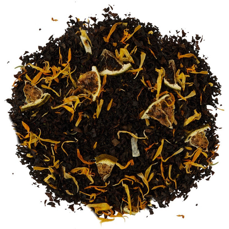 Чай черный "Новогодний мандарин" в картонном стаканчике, 50 гр.