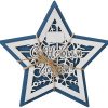 Шкатулка из фанеры в виде звезды "Asteris", сине-серебристый