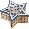 Шкатулка из фанеры в виде звезды "Asteris", сине-серебристый