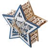 Шкатулка из фанеры в виде звезды "Asteris", сине-серебристый
