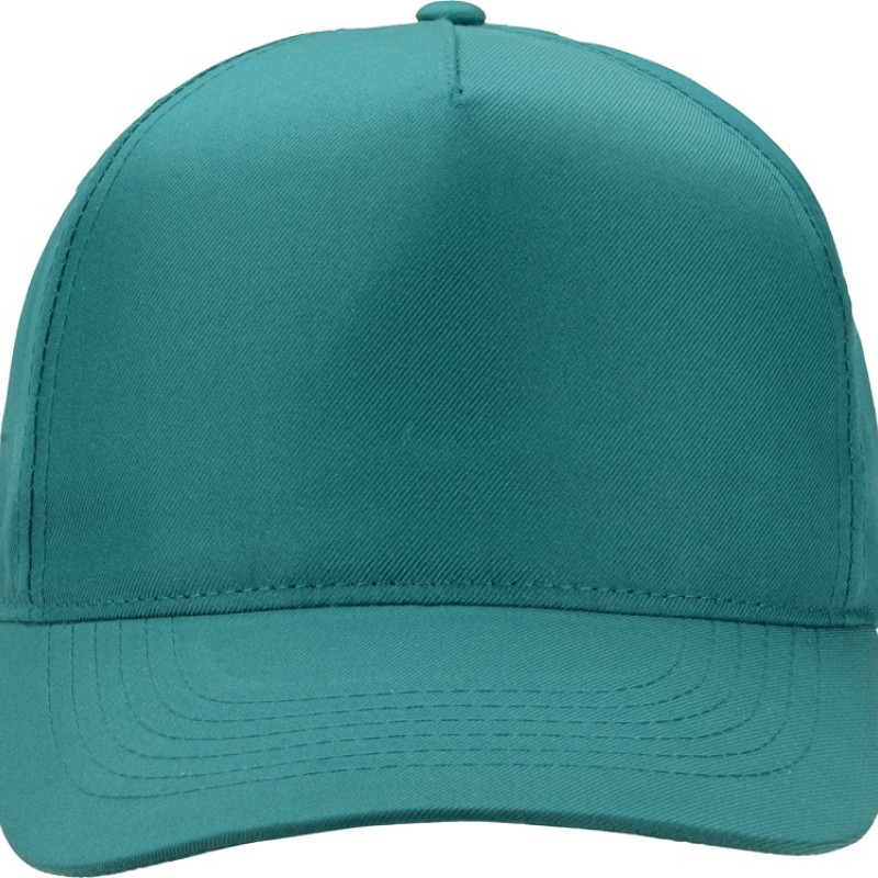 Бейсболка "Poly" 5-ти панельная 120гр, пыльно-бирюзовый