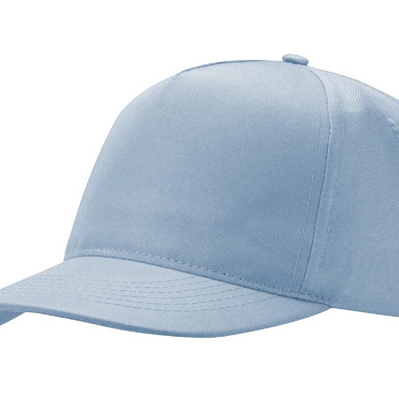 Бейсболка "Poly" 5-ти панельная 120гр, небесно-голубой Бейсболка "Poly" 5-ти панельная 120гр, небесно-голубой