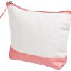 Косметичка хлопковая Cotton, белый/пыльно-розовый