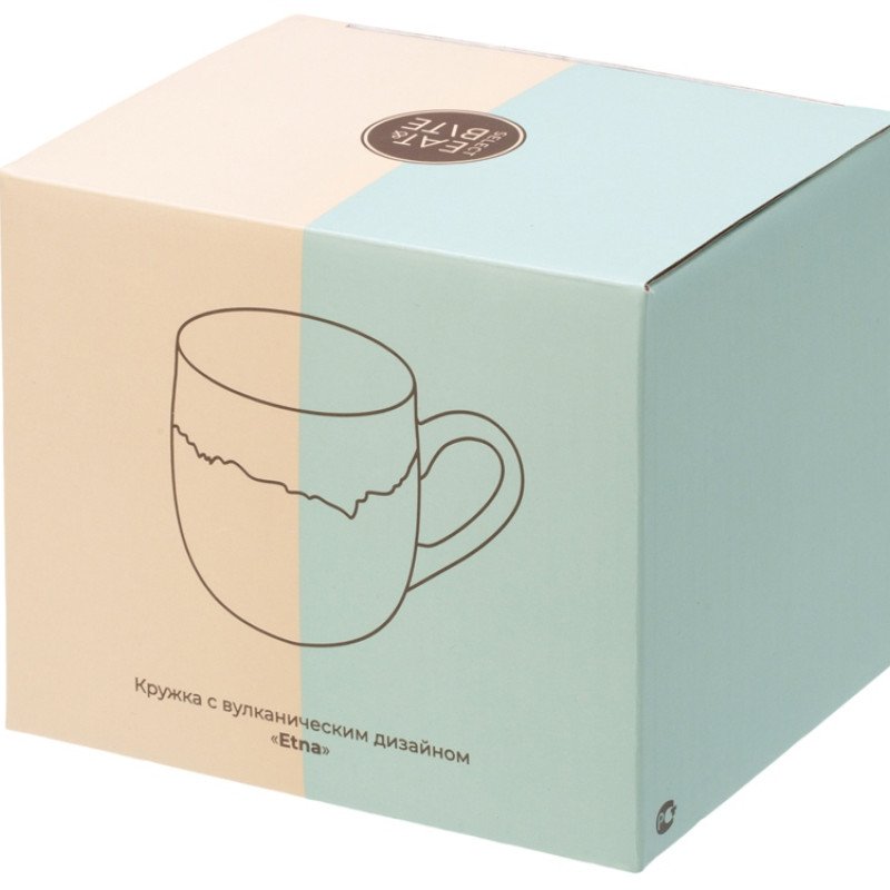 Кружка с вулканическим эффектом по краю Etna, 440 мл, оливковый