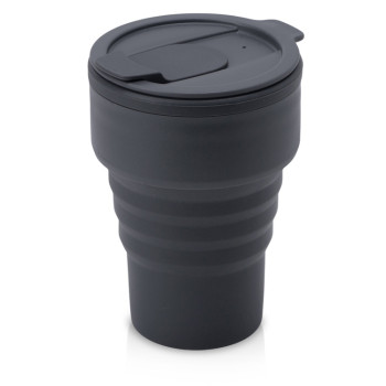 Силиконовый складной стакан "GoCup", темно-серый