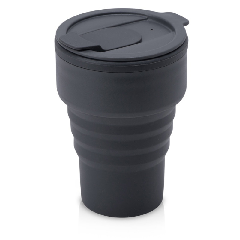 Силиконовый складной стакан "GoCup", темно-серый