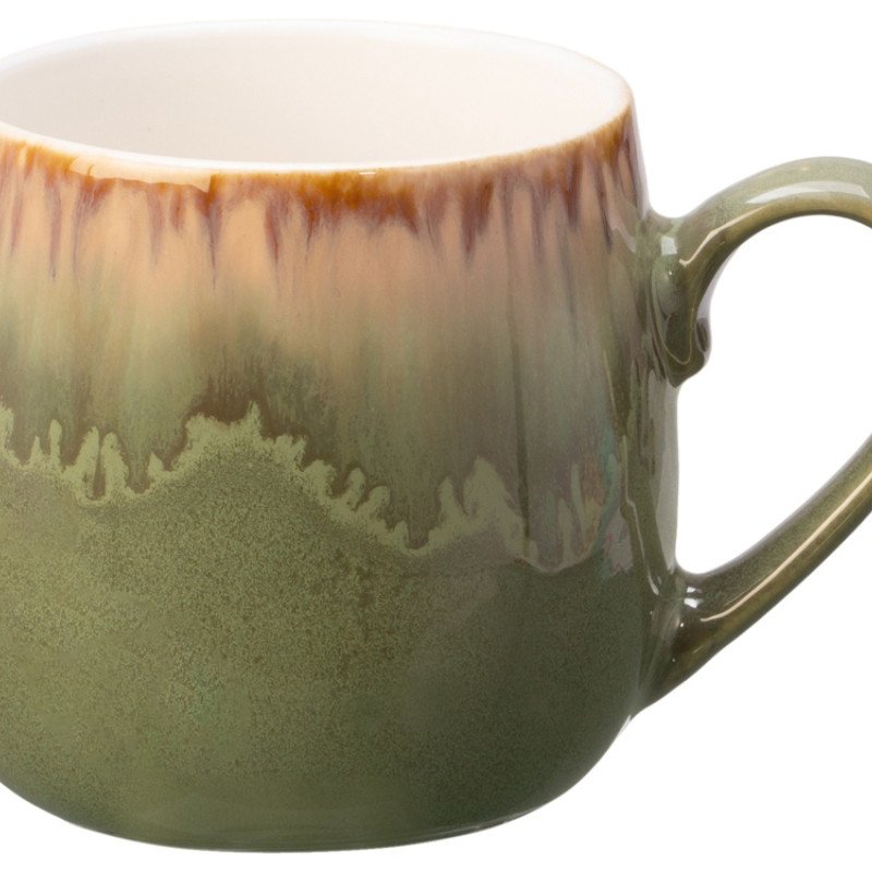 Кружка с вулканическим эффектом по краю Etna, 440 мл, оливковый
