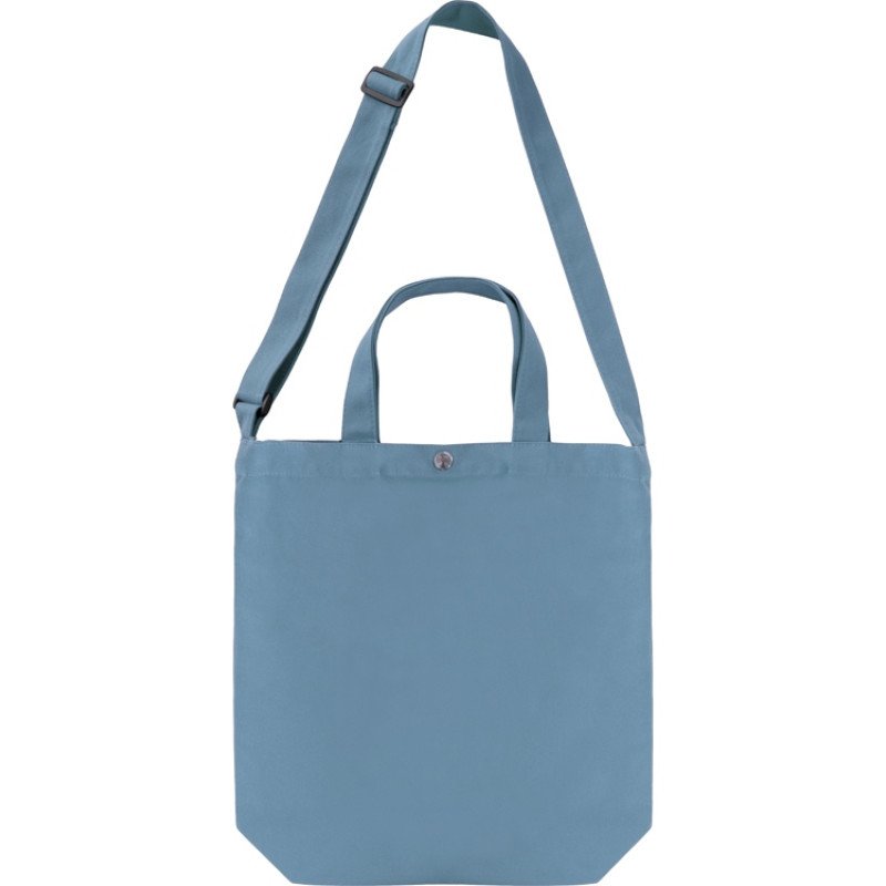 Сумка Helfer из хлопка на кнопке с регулирующейся лямкой, антрацит