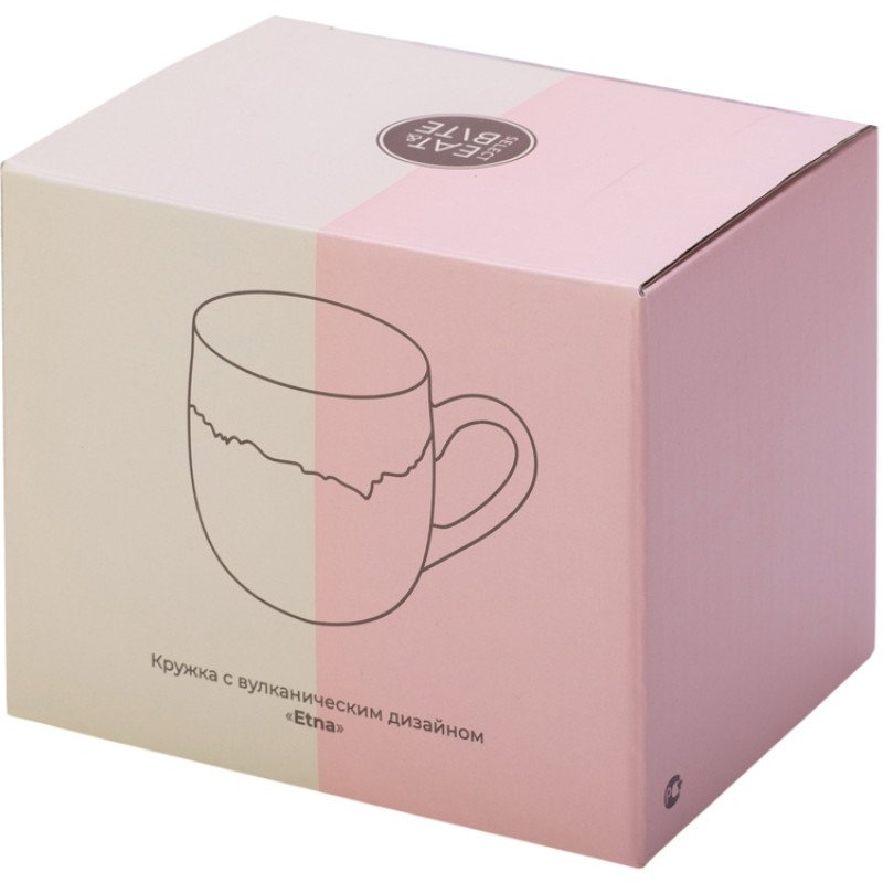Кружка с вулканическим эффектом по краю Etna, 440 мл, бургунди