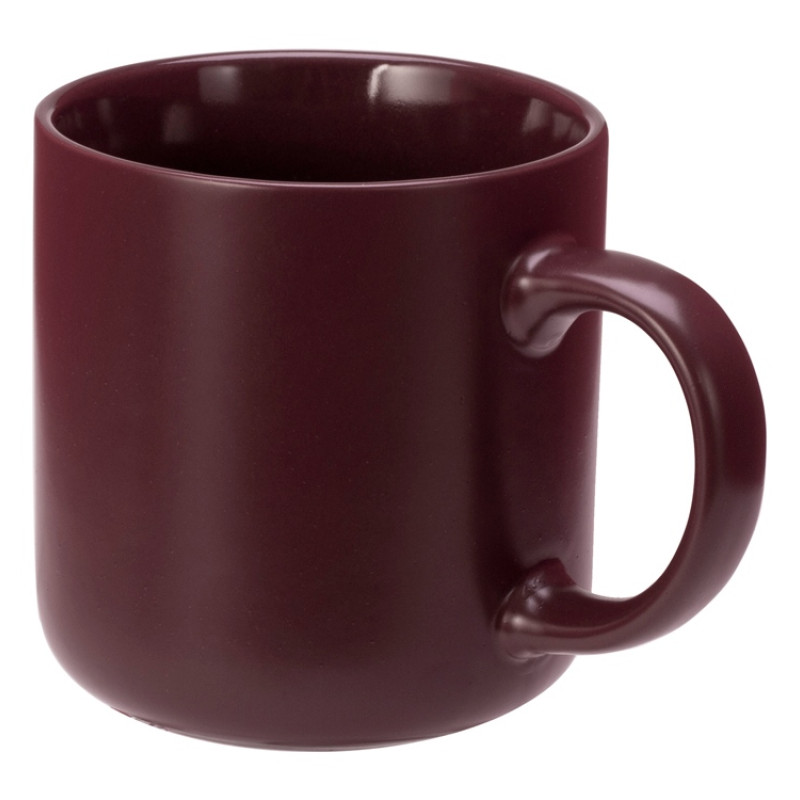 Кружка матовая Rita, 410мл, бургунди