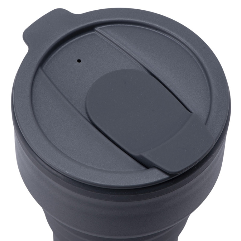 Силиконовый складной стакан "GoCup", темно-серый