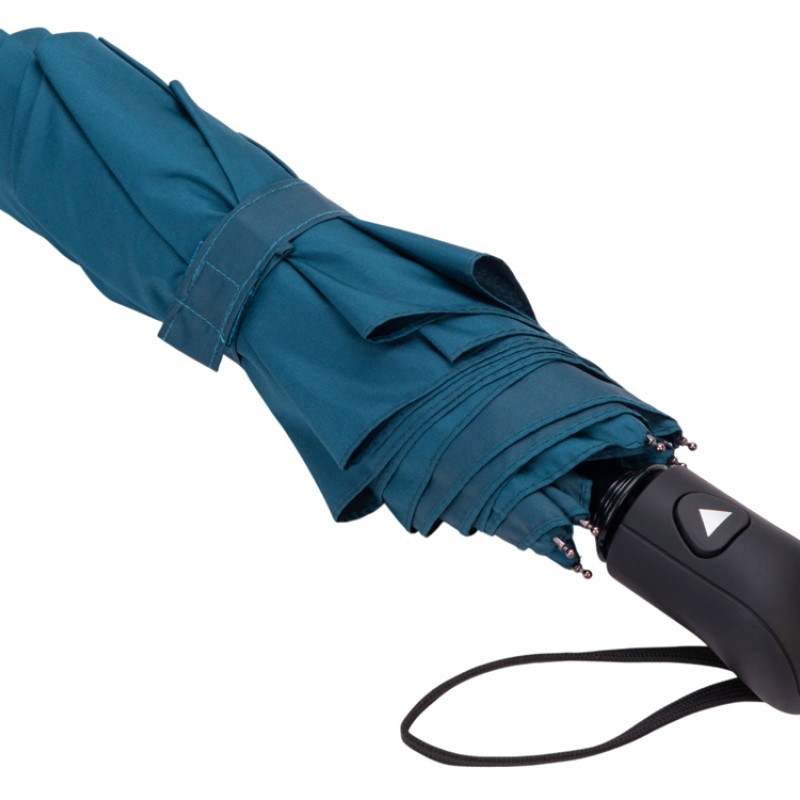 Зонт-полуавтомат Roof с куполом из переработанного пластика, морская волна 3025C