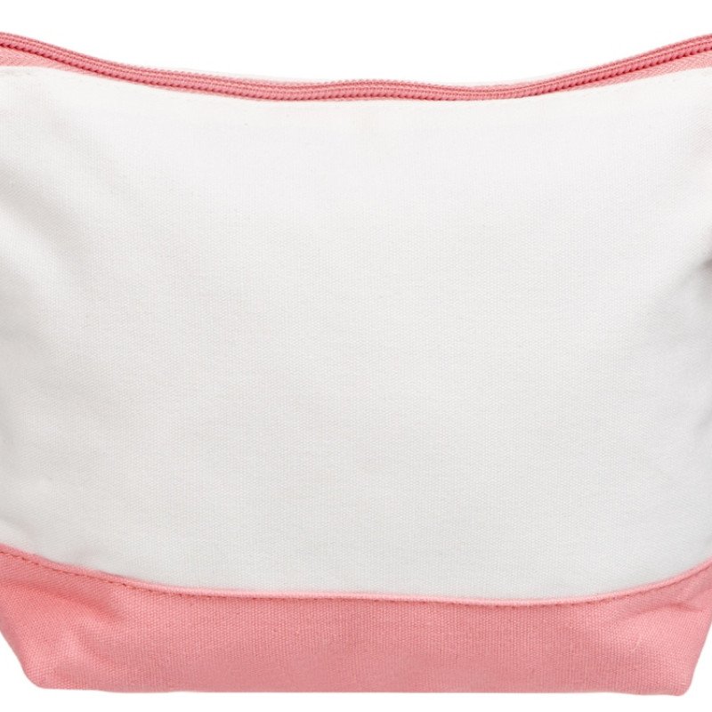 Косметичка хлопковая Cotton, белый/пыльно-розовый