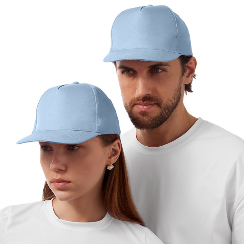 Бейсболка "Poly" 5-ти панельная 120гр, небесно-голубой Бейсболка "Poly" 5-ти панельная 120гр, небесно-голубой