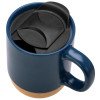 Кружка Denpasar с пробковым дном и крышкой, цветная с двух сторон, бензиновый синий