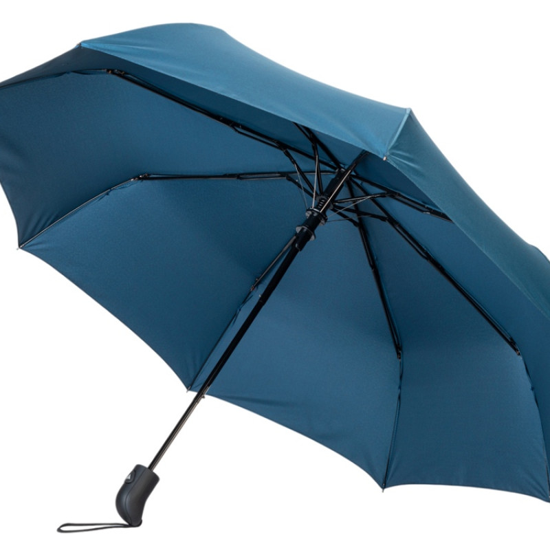 Зонт-полуавтомат Roof с куполом из переработанного пластика, морская волна 3025C