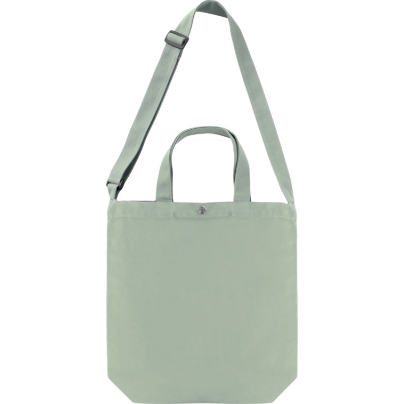 Сумка Helfer из хлопка на кнопке с регулирующейся лямкой, оливковый