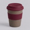 Стакан с силиконовой крышкой "Cafe", burgundy Стакан с силиконовой крышкой "Cafe", burgundy