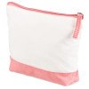 Косметичка хлопковая Cotton, белый/пыльно-розовый