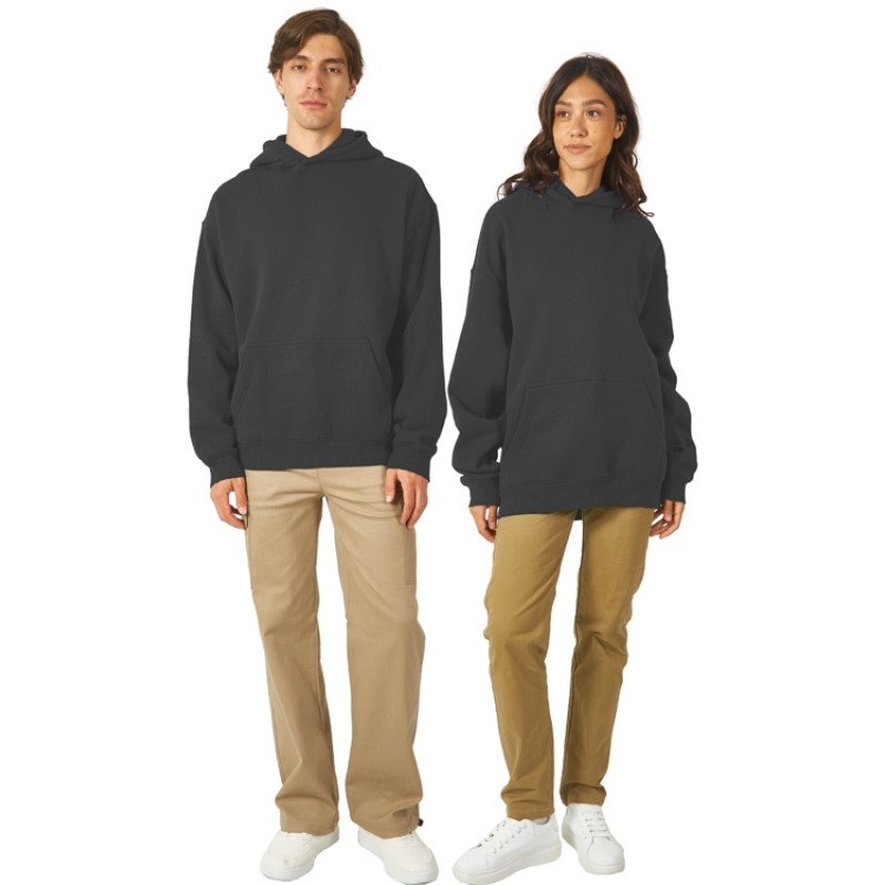 Толстовка с капюшоном оверсайз «Berlin» унисекс, темно-серый