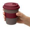 Стакан с силиконовой крышкой "Cafe", burgundy